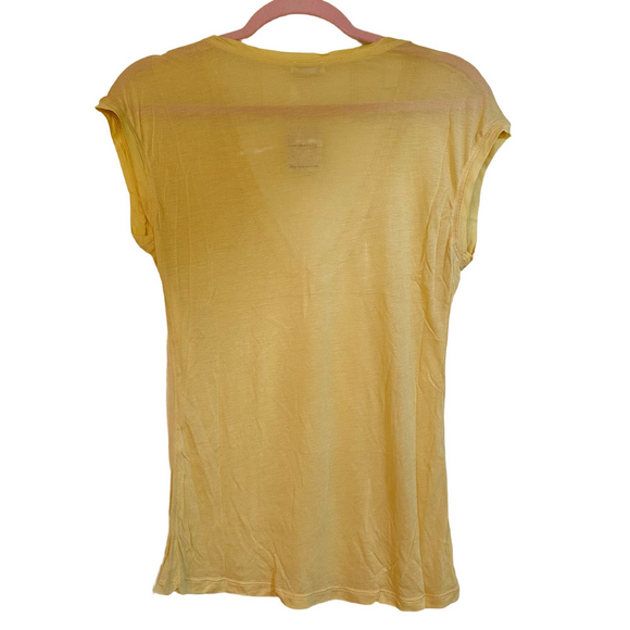 NWT Free People Intimately On Air Yellow V-Neck Tee - Picture 6 of 8